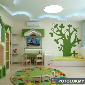 потолок в детской комнате